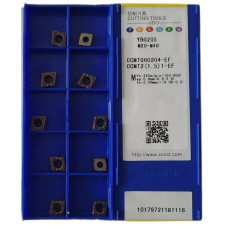 ZCC-CT CCMT060204-EF YBG205 змінна твердосплавна пластина по металу; Ромбічна 80°; чистова