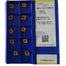 Пластини ZCC-CT CCMT060204-HF YBC251 токарні односторонні
