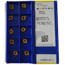 Пластини ZCC-CT CCMT060204-HF YBC252 токарні односторонні твердосплавні