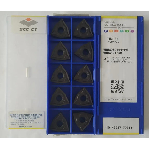 Пластини ZCC-CT WNMG080404-DM YBC152 токарні двосторонні твердосплавні