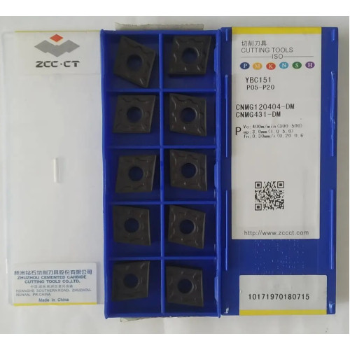 Пластини ZCC-CT CNMG120404-DM YBC151 токарні двосторонні твердосплавні